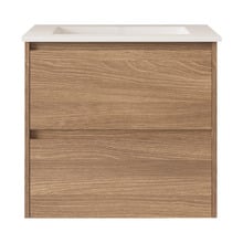Horizon 600mm Light Oak Wall Hung Vanity